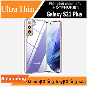 Ốp lưng silicon dẻo cho Samsung Galaxy S21 Plus hiệu Ultra Thin mỏng 0.6mm độ trong tuyệt đối chống trầy xước - Hàng nhập khẩu