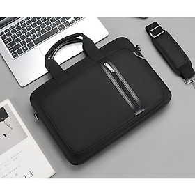 Cặp Laptop Chống Sốc Cao Cấp Thời Thượng, Túi Chống Sốc Đựng Laptop 15.6 Inch, Chống Thấm, Chống Trầy, Bảo Vệ An Toàn Cho Máy Tính - MÀU ĐEN