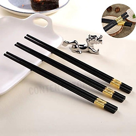 Mua Bộ 10 Đôi Đũa Ăn Hàn Quốc Cao Cấp Đầu Mạ Hợp Kim Vàng Sang Trọng Tiện Dụng