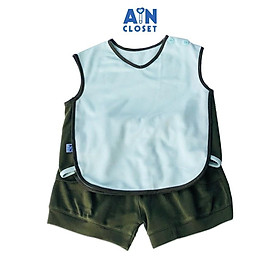 Bộ quần áo ngắn bé trai xanh rêu thun cotton - aicdbgevxcrp - ain closet