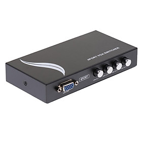 4-Port VGA Switch Push Button   Out for Monitor Share Switcher