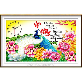 Mua Tranh thêu chữ thập đồng hồ Vợ Chông LV3122 (65x42) chưa thêu