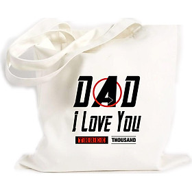 Túi Vải Đeo Vai Tote Bag In họa tiết Bố yêu con 3 nghìn