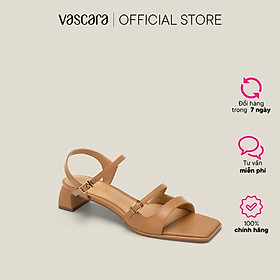 Vascara Giày Sandal Gót Trụ Nhấn Quai Cách Điệu - SDN 0755