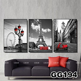 Mua Tranh treo tường canvas 3 bức phong cách hiện đại Bắc Âu 194  tranh decor trang trí phòng khách  phòng ngủ  phòng ăn