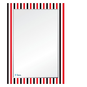 Gương phòng tắm 2 lớp sọc đỏ đen HÒA BÌNH HBS2-782