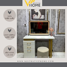 Mua Bàn trang điểm  bàn phấn kèm gương tích hợp đèn LED kèm nút cảm ứng thông minh và ngăn kéo để đồ tện lợi BTD-00109