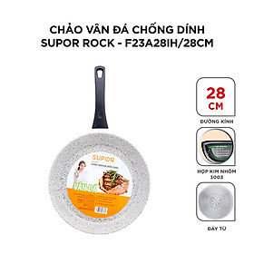 Mua (HÀNG CHÍNH HÃNG) Chảo vân đá chống dính dùng trên bếp từ Supor Rock