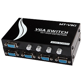 Mua Bộ chia VGA 4 vào 1 ra chính hãng MT-Viki MT-15-4CH. bộ chuyển 4 CPU ra 1 màn hình