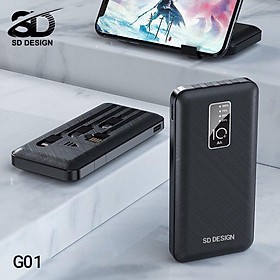 Mua Sạc dự phòng SD DESIGN G01 dung lượng 10.000 mAh có đầy đủ chân sạc cho samsung  xiaomi