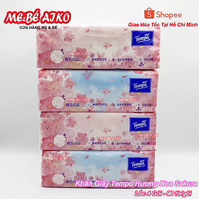 Hương Hoa Sakura Khăn Giấy Rút Cao cấp Tempo - 4 Lớp Bền Dai, An Toàn Cho