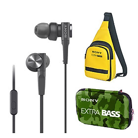 Tai nghe Sony ExtraBass MDR-XB55AP + Quà tặng Túi đeo chéo & Hộp đựng phụ kiện Sony - Hàng chính hãng