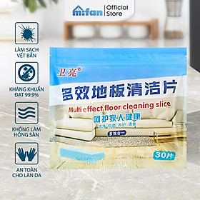 Gói 30 Miếng Lau Sàn Nhà Cao Cấp MIFAN - Hoà tan trong nước, Công nghệ Enzyme diệt khuẩn, làm sạch nhanh, hương hoa thơm