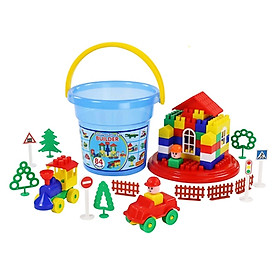 Bộ đồ chơi lắp ghép xây dựng kèm xô Maxi Polesie Toys - 84 chi tiết