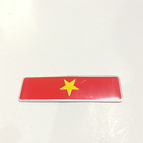 Bộ 2 Logo Biểu Tượng Cờ Việt Nam Hợp Kim Không Gỉ Trang Trí Ô Tô Xe Hơi xe máy