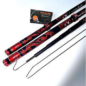 Cần Câu Tay 6h Xích Long Tặng Nhẫn Tặng Đọt Phụ - Chất Lượng Carbon