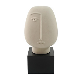 Homyl Human Head Statue Figurine Ornament Home Tabletop Bookcase Decor