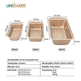 Mua Khuôn Loaf bánh mỳ chữ nhật Unibaker