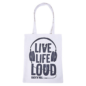 Túi Vải Canvas Cá Chép - Live Life Loud (30 x 38 cm)