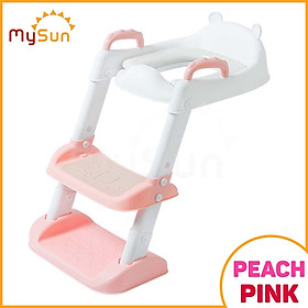 Thang kệ nắp bệ thu nhỏ bồn cầu đi vệ sinh toilet cho bé trai gái 1 2 3 5 tuổi lót pvc mềm MySun