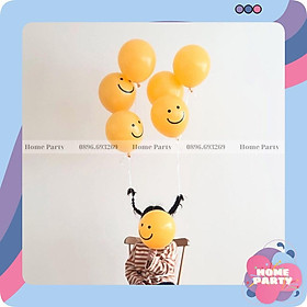 Set 5 Bóng Mặt Cười Màu Vàng Trang Trí Sinh Nhật Sự Kiện Phong Cách Hàn Quốc - Happy Birthday - Decor Party - Smile