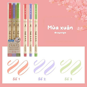S55 - Bút viết calligraphy Soft Brush Sign Pen thư pháp hiện đại trang trí sổ bullet journal, tiêu đề, tựa bài