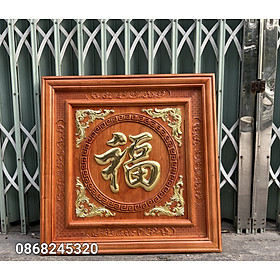 Mua Tranh chữ phúc phong thủy bằng gỗ hương đỏ kt 81×81×5cm