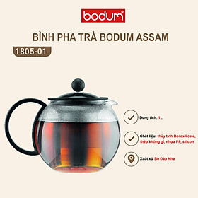 Bình trà kiểu Pháp Bodum Assam 1L tay cầm nhựa 1805-01, xuất xứ Bồ Đào Nha