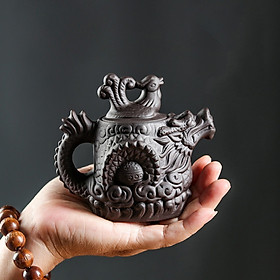 Mua Ấm trà tử sa Nghi Hưng họa tiết rồng phụ kiện bàn trà trà đạo