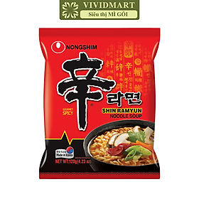 NONGSHIM - Mì Shin Ramyun truyền thống, Mì Nongshim Shin Ramyun, Mì Nongshim Hàn Quốc (120g/gói)