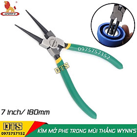 Mua Kìm mở phe trong mũi thẳng công nghiệp WYNN S 7 inch/ 180mm  kìm phanh thép Carbon cao cấp kềm mở phe mũi thẳng mở trong