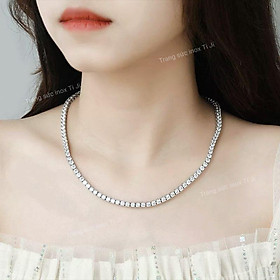 Dây chuyền inox full hàng đá đẹp không đen cho nam nữ