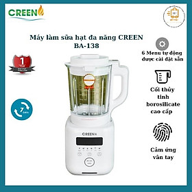 Mua Máy Làm Sữa Hạt Đa Năng CREEN BA-138 Thay Thế 8 Dụng Cụ Nhà Bếp   Dung Tích 1.75L  Công Suất 800W  Thương Hiệu Tây Ban Nha - Hàng chính hãng