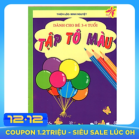 Tập Tô Màu (Dành Cho Bé 3 - 4 Tuổi)