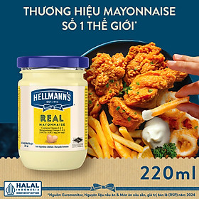 Xốt Mayonnaise Vị Nguyên Bản Hellmann’s 220ml - Thương Hiệu Mỹ, SX Thái Lan | Hellmann’s Real Mayonnaise 220ml