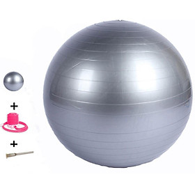 Bóng Tập Yoga 65Cm Cao Cấp Chống Nổ (Dày 2mm) - Tặng Kèm Bơm – Kim Bơm Bóng Dự Phòng - Chính Hãng Amalife