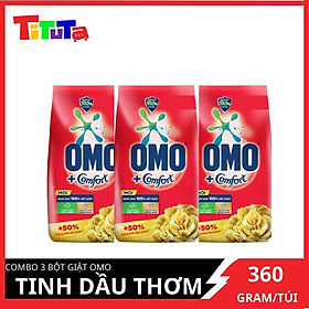 Combo 3 Bột giặt OMO Tinh dầu thơm 360g