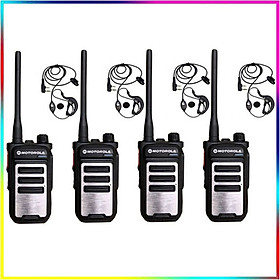 Bộ 4 Bộ đàm CP282 + 4 Tai nghe - Hàng Chính Hãng