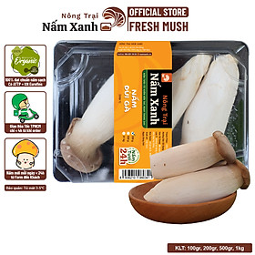 HCM Nấm Đùi Gà Nấm Lớn Tươi 200gr Ngon Sạch - Nông Trại Nấm Xanh