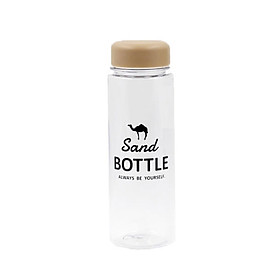Hình ảnh Bình Uống Nước Có Nắp Đậy (500ml) - Nâu - nội địa Nhật Bản