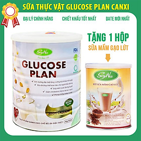 Sữa thực vật Glucose Plan Canxi Soyna 900g chính hãng tặng kèm 1 hộp Sữa