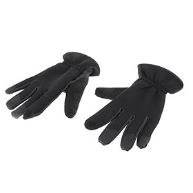 Hình ảnh PU&Neoprene Fishing Gloves Elastic Neoprene Anti-Slip Sports 2-Finger Cut Gloves