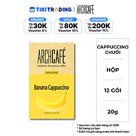 Cà phê hòa tan vị Cappuccino Chuối Archcafé (hộp 12 gói x 20g)