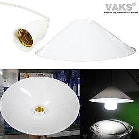 Mua Bộ combo bao gồm đuôi đèn kín nước 2418 và chụp đèn 119 - dụng cho bóng đèn đuôi vặn e27 - sx tại Việt Nam.