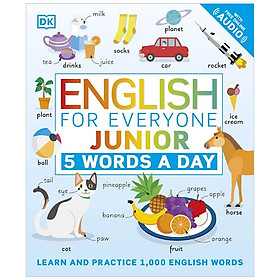 Hình ảnh sách English For Everyone Junior: 5 Words A Day: Learn And Practice 1,000 English Words