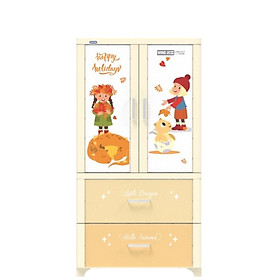 Mua Tủ nhựa WING 2C-2N treo quần áo  cao cấp  2 cửa 2 ngăn  giá rẻ  chính hãng Nhựa Duy Tân