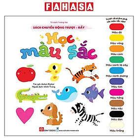 Sách - Sách Chuyển Động Trượt-Đẩy - Học Màu Sắc - Bìa Cứng