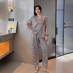 Bộ Lụa Mặc Nhà ️Đồ Ngủ Pijama Lụa Cao Cấp Siêu Mát Mềm Mịn - ELSA