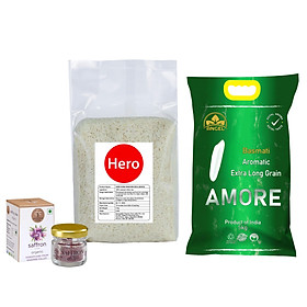 Combo Gạo và Saffron Hữu Cơ Nhập khẩu Angel Foods