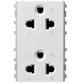 Ổ cắm đôi 3 chấu 16A Schneider Electric dòng ZENCELO A (Size L)